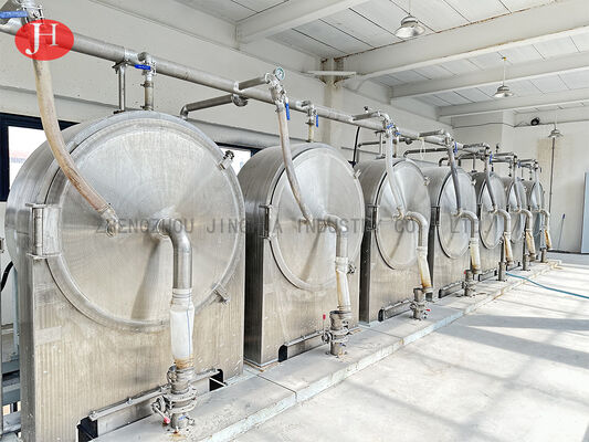 Σκονών άλεσης μανιόκων υψηλή ικανότητα εξοπλισμού επεξεργασίας κόσκινων αμύλου φυγοκεντρική